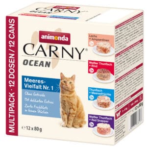 12x80g Ocean Oceaan Mix (4 smaken) animonda Carny Kattenvoer