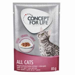 12x85g Indoor Cats All Cats in Saus Concept for Life Kattenvoer
