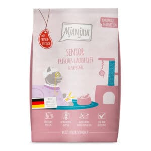 1,5kg MjAMjAM Knapperige Maaltijden Senior Zalm & Gevogelte Kattenvoer droog