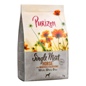1kg Adult Paard met Zoete Aardappel en Goudsbloesem Purizon Single Meat Hondenvoer