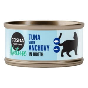 24x70g Tonijn met hele Ansjovis Cosma Nature Kattenvoer