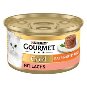 ! Gourmet Gold natvoer voor katten 24 x 85 g / 48 x 85 g - Verfijnde ragout: zalm 24 x 85 g
