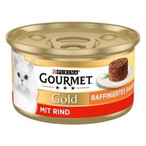 ! Gourmet Gold natvoer voor katten 24 x 85 g / 48 x 85 g - Verfijnde ragout: Rund 24 x 85 g