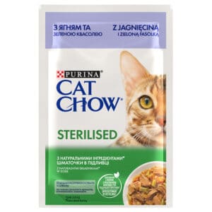 26 x 85 g Cat Chow Sterilised Lam & Groene Bonen Kattenvoer