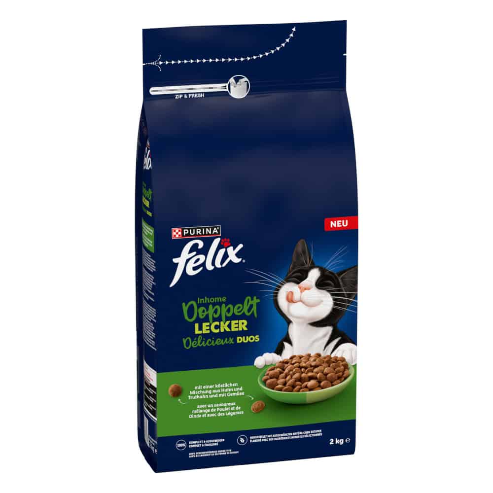 2 kg Felix Doubly Delicious Inhome Gevogelte Kattenvoer droog