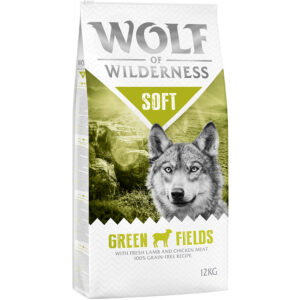 2x12kg "Soft & Strong" "Soft Green Fields" Lam Wolf of Wilderness Hondenvoer