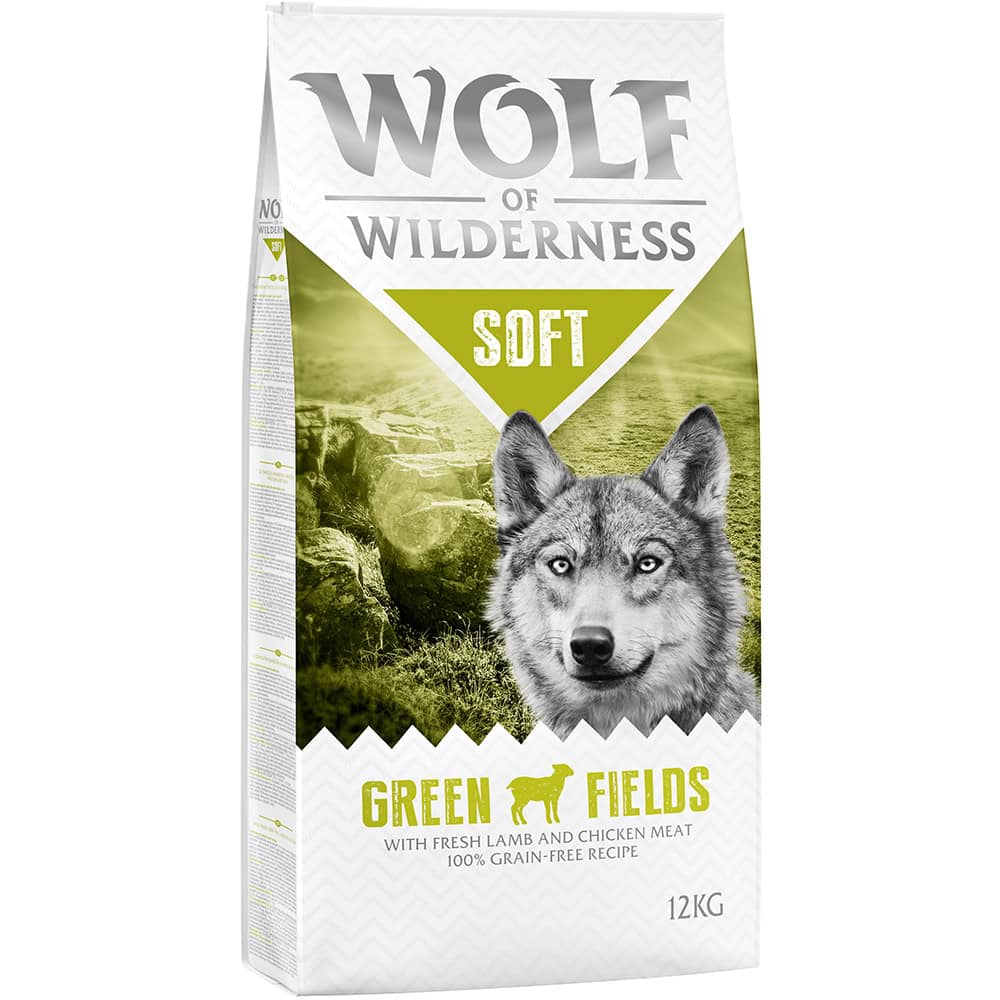 2x12kg “Soft & Strong” “Soft Green Fields” Lam Wolf of Wilderness Hondenvoer