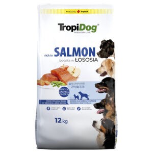 2x12kg Tropidog Premium Adult Medium & Large Zalm droogvoer voor honden