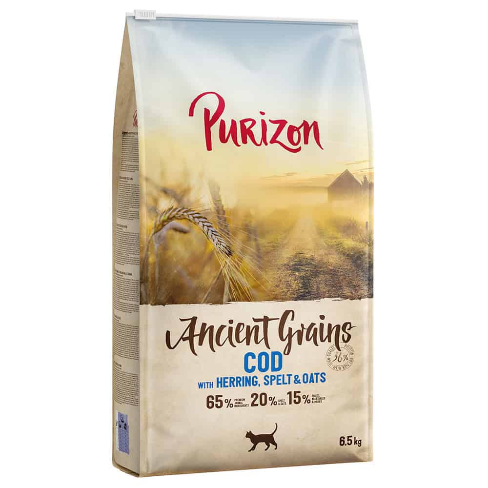 Purizon Adult Ancient Grain Kabeljauw Katten Droogvoer – 2 x 6,5 kg