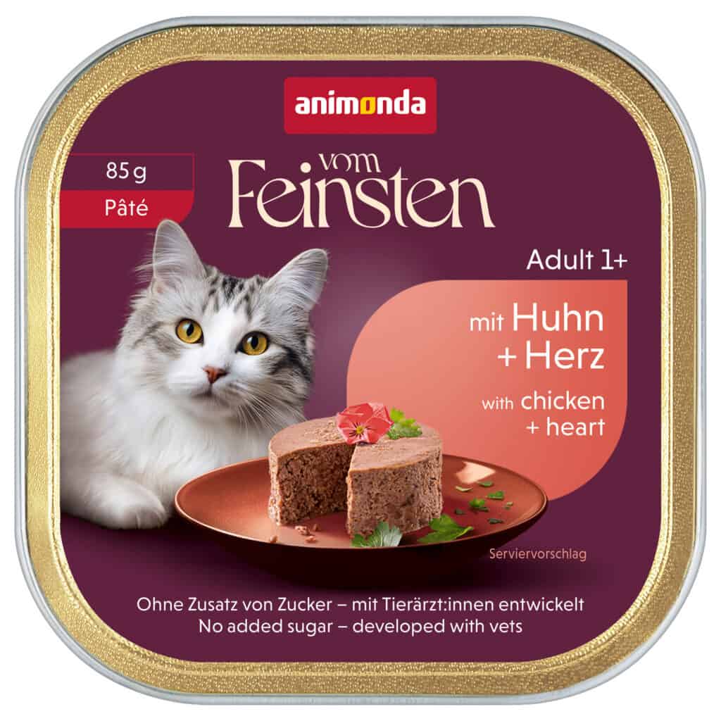 32x85g animonda vom Feinsten Adult Kip & Hart Paté natvoer voor katten
