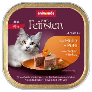 32x85g animonda vom Feinsten Adult Kip & Kalkoen Paté nat kattenvoer