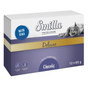48x85g Smilla Deluxe Hapjes Katten Natvoer Tonijn en Tomaten
