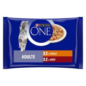 4 x 85 g + 1 x 85 g gratis! Purina One natvoer voor katten 5 x 85 g