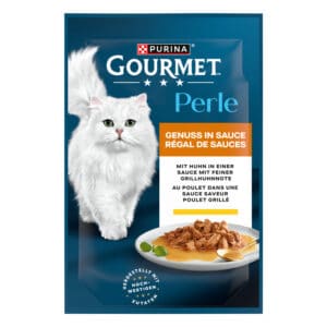 ! 2 x 12 x 85g / 2 x 24 x 85g of 2 x 26 x 85g Gourmet natvoer voor katten. - Perle Genieten in saus: Kip(2 x 26 x 85 g)