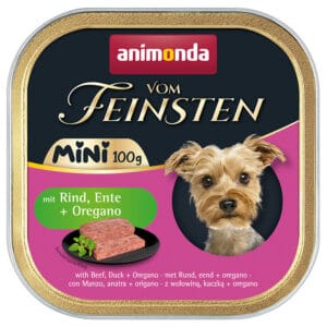 Animonda Vom Feinsten Adult Mini met rund, eend + oregano natvoer voor honden – 6,4 kg