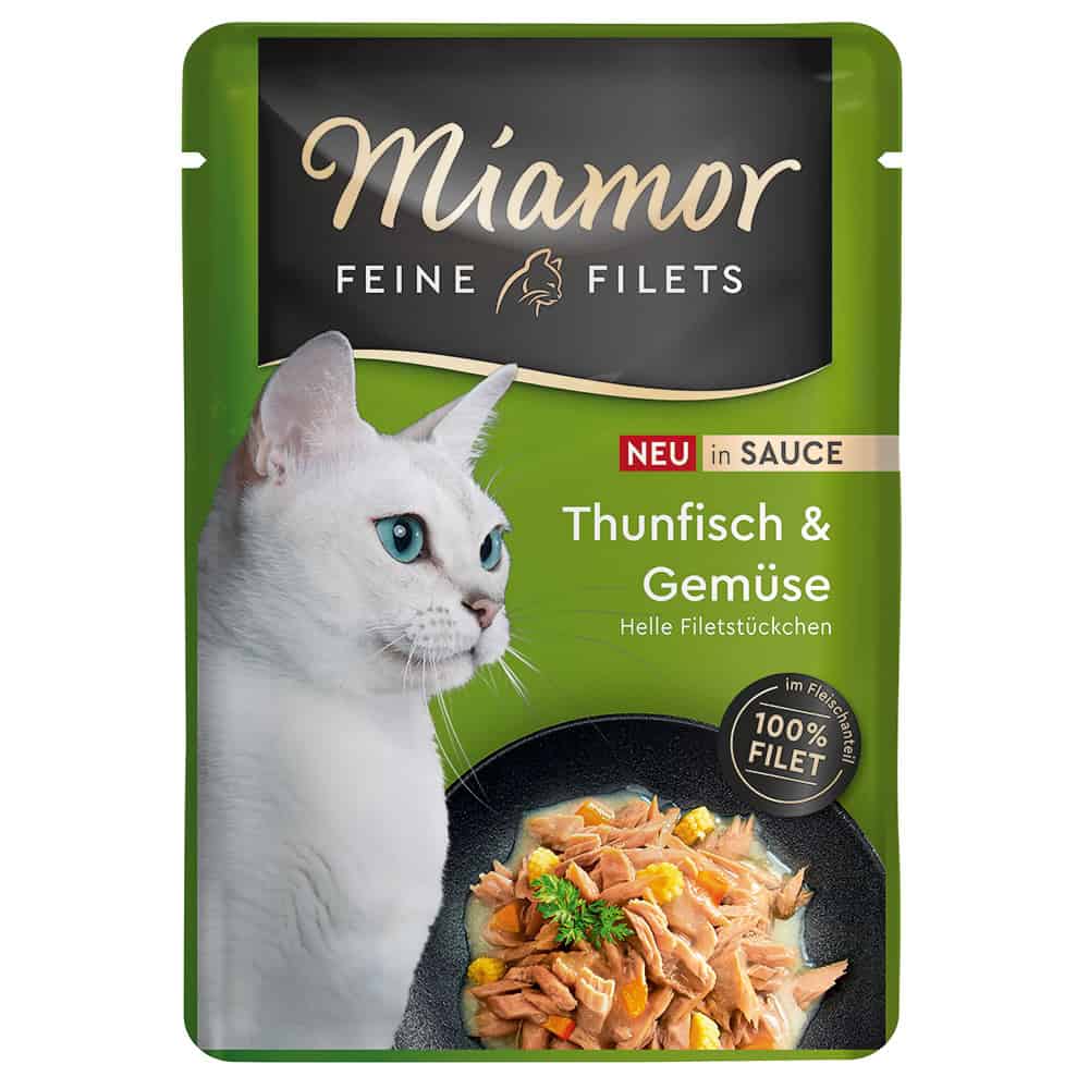 Miamor Fijne Filets in Saus Tonijn & Groente natvoer voor katten – 600 g