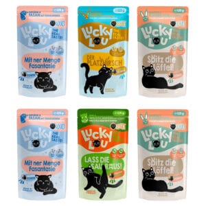 6x 125g Lucky Lou Adult Mix Natte Kattenvoer