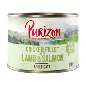 6x200g Adult Kipfilet met Zalm & Lam Purizon Kattenvoer