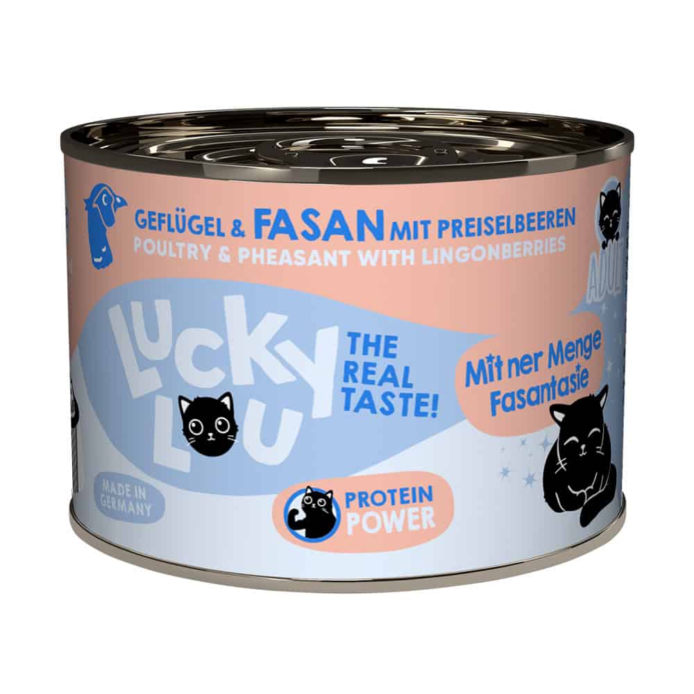 6x200g Lucky Lou Lifestage Adult Gevogelte & Fazant Natte Kattenvoer