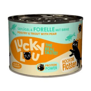 6x200g Lucky Lou Lifestage Adult Gevogelte & Forel Nat Kattenvoer