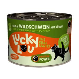 6x200g Lucky Lou Lifestage Adult Rundvlees en wild zwijn Nat Kattenvoer