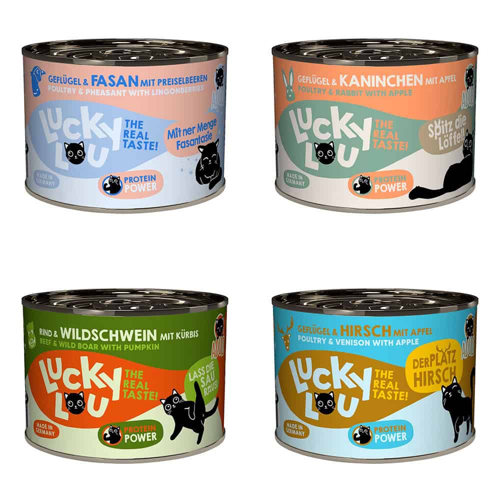 Lucky Lou Lifestage Adult Wild Mix Nat Kattenvoer – 6 x 200 g