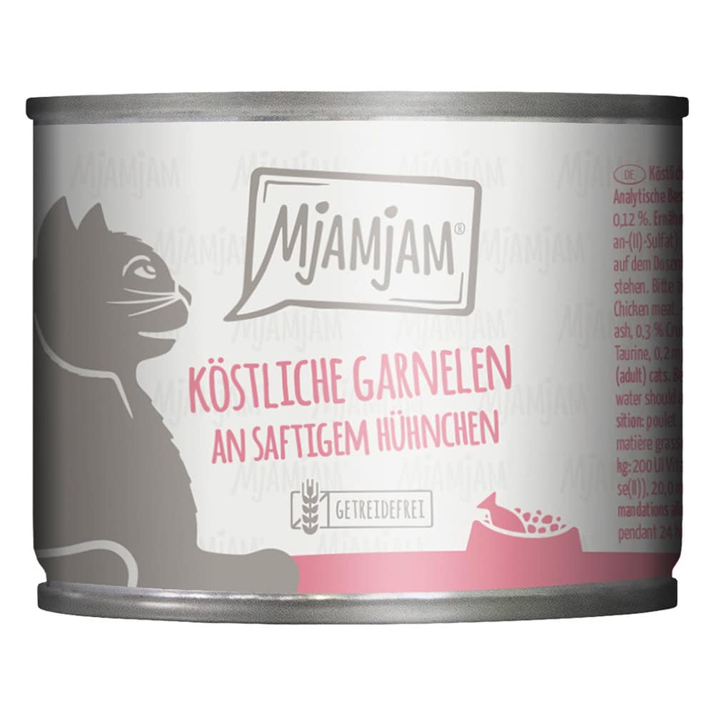 MjAMjAM heerlijke garnalen op sappige kip kattenvoer nat – 1,2 kg