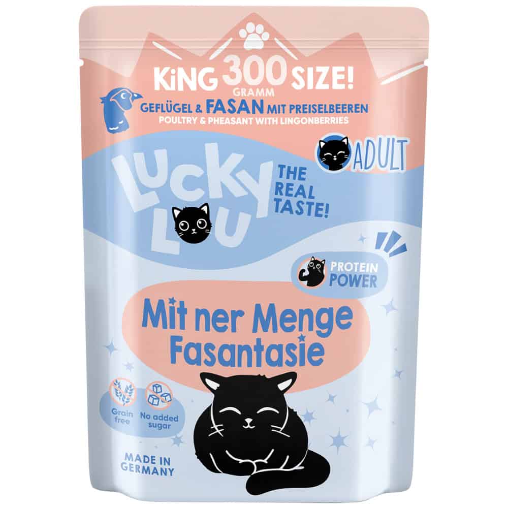 Lucky Lou Adult Gevogelte & Fazant nat kattenvoer – 6 x 300 g