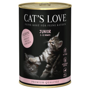 6x400g Cat's Love Junior Kippenvoer Nat