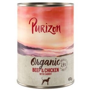 6x 400g Rund en Kip met Wortel Purizon Organic nat hondenvoer