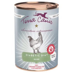 6x 400g Terra Canis Alimentum Veterinarium Diabetic Diet Kip Hondenvoer Nat