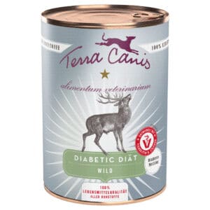 6x 400g Terra Canis Alimentum Veterinarium Diabetic Diet Wilde Hondenvoer Nat