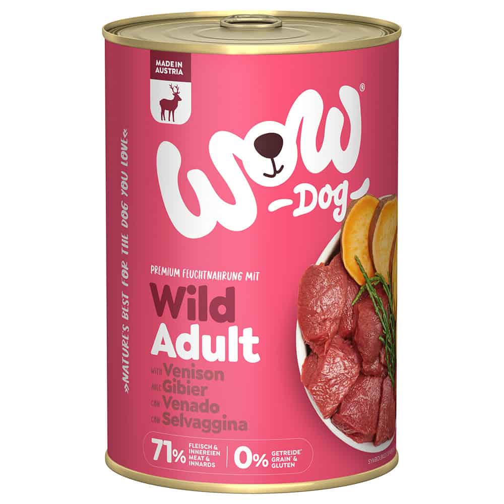 6x 400g WOW Adult Wild hondenvoer nat