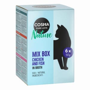 6x50g Nature Maaltijdzakjes Mix (6 soorten) Cosma Kattenvoer
