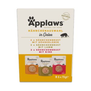 6x70g Applaws Cat Pouch in Jelly selectie met kip natvoer voor katten