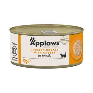 6x70g in Bouillon Kippenborst & Kaas Applaws Kattenvoer