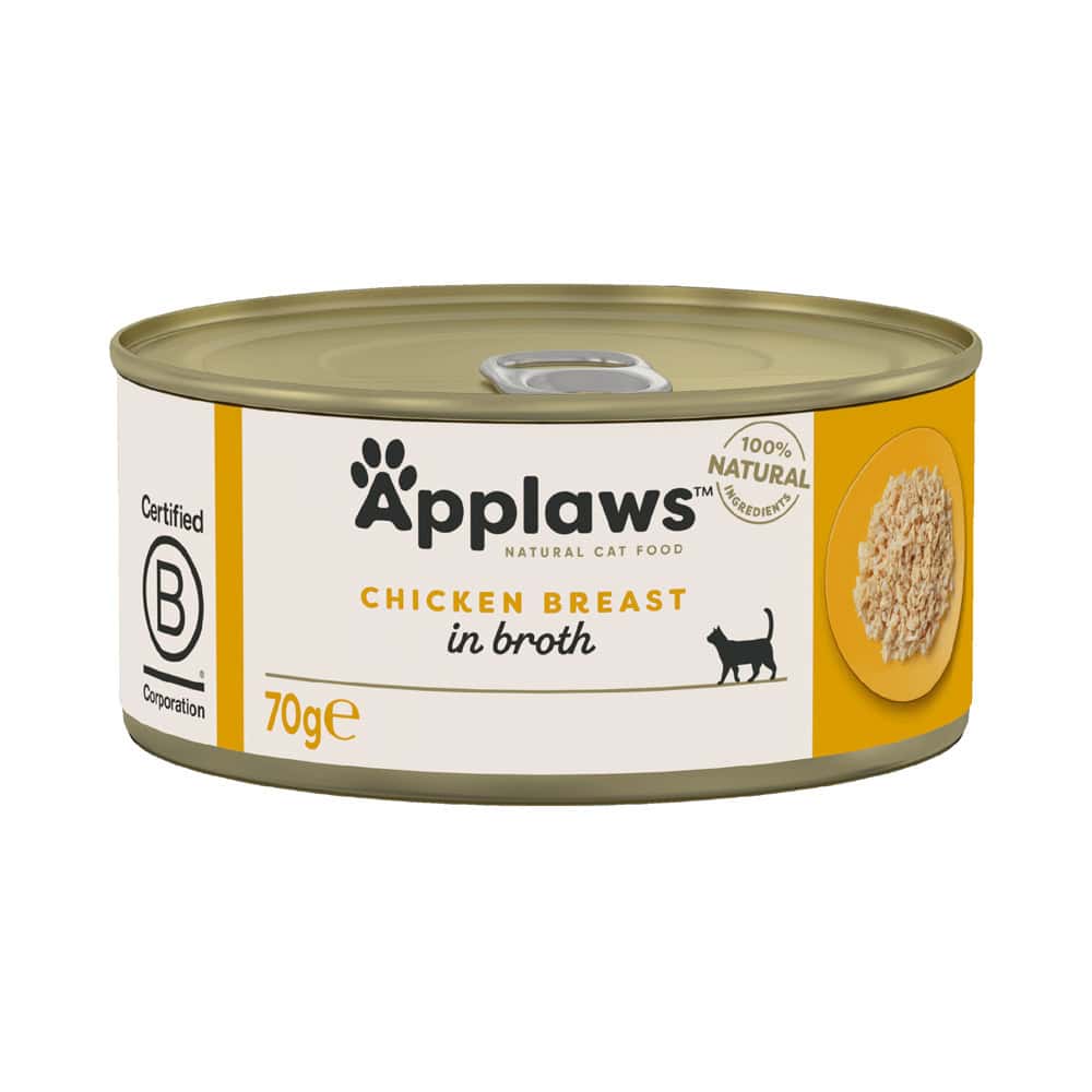 Applaws Kip & Zalm in Bouillon Kippenborst Kattenvoer – 6 x 70 g