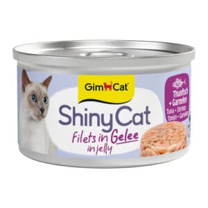 6x70g ShinyCat in Gelei Tonijn & Garnalen GimCat Kattenvoer