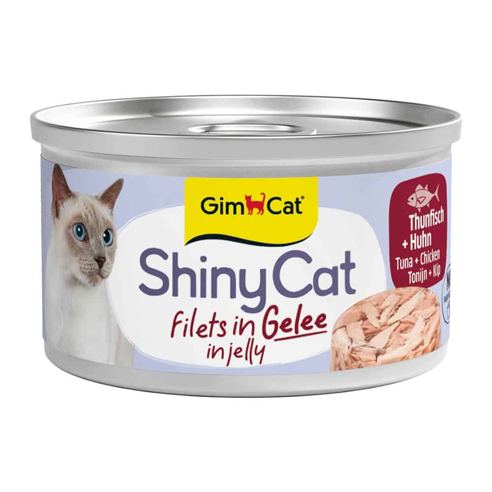 GimCat ShinyCat in Gelei Tonijn & Kip Kattenvoer – 420 g