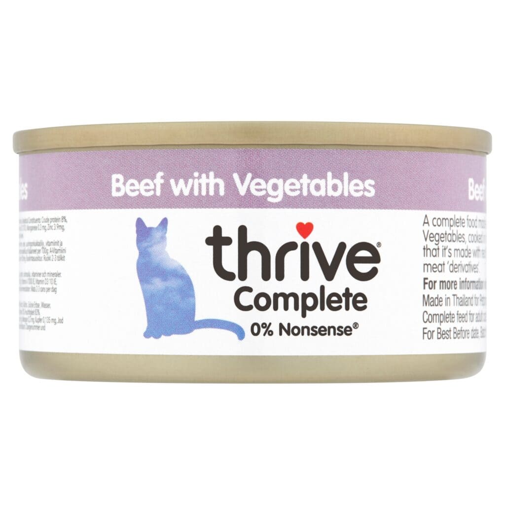 Thrive Adult Wet Complete Rund met Groenten Kattenvoer – 450 g