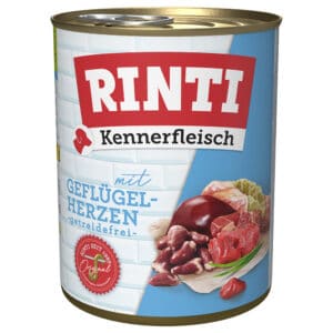 Rinti Kennerfleisch Gevogeltehart Hondenvoer – 6 x 800 g