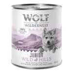 6x800g Little Wild Hills Junior Eend & Kalf Wolf of Wilderness Hondenvoer