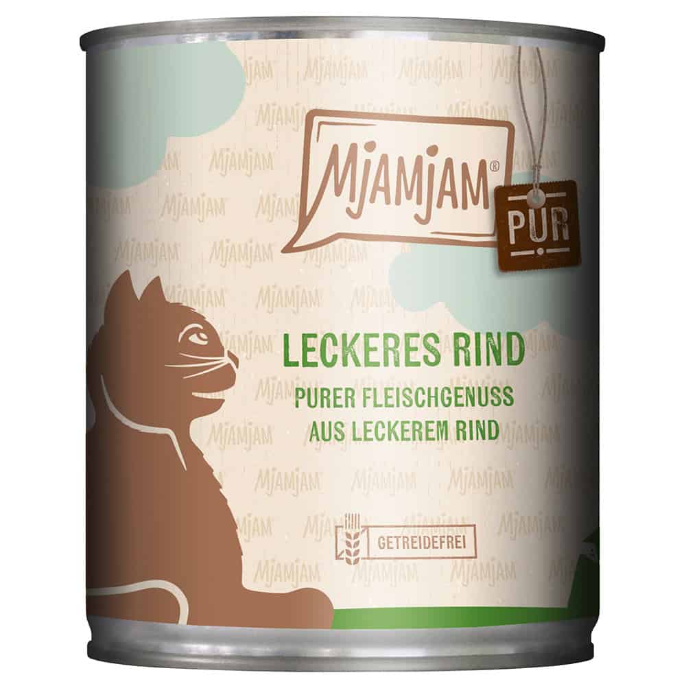 MjAMjAM puur vlees heerlijk puur rund kattenvoer nat – 4,8 kg