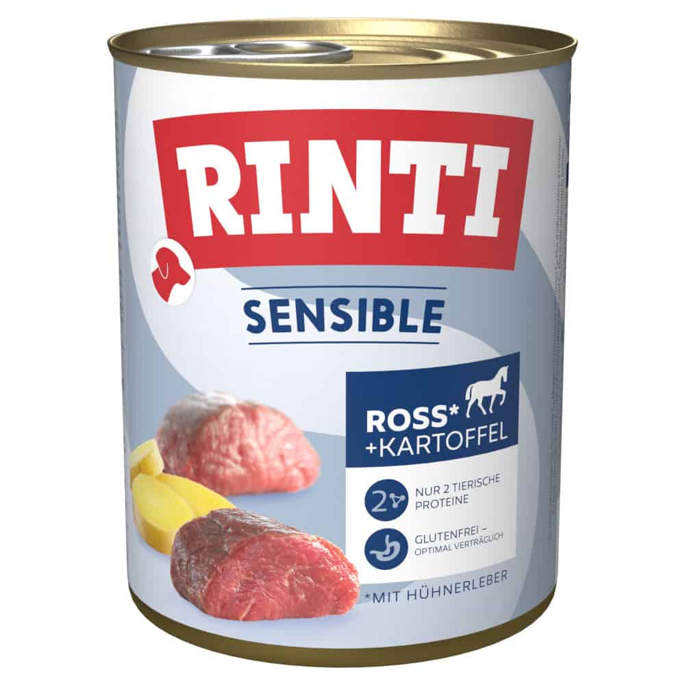 Rinti Sensible Rund, kippenlever en aardappel – 6 x 800 g