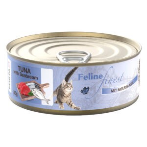 6x85g Feline Finest Tonijn met Zeebrasem Nat Kattenvoer