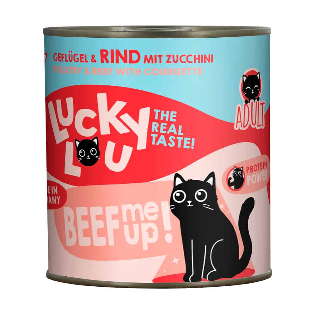 800g Lucky Lou Adult Gevogelte & Rund nat kattenvoer