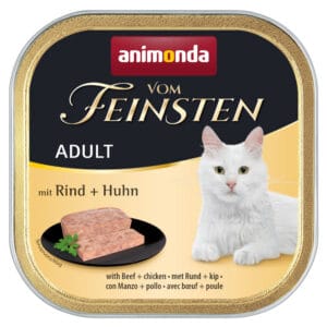 animonda vom Feinsten Adult Voordeelpakket 32 x 100 g Kattenvoer - met Rund & Kip