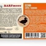 Barfmenu hond eend hondenvoer – 1 kg