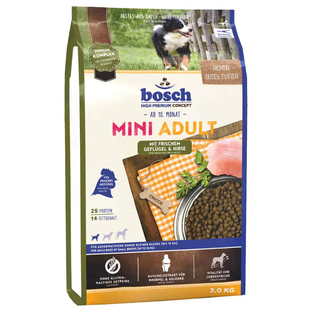Bosch Mini Adult Gevogelte & Gierst Hondenvoer – Dubbelpak: 2 x 3 kg