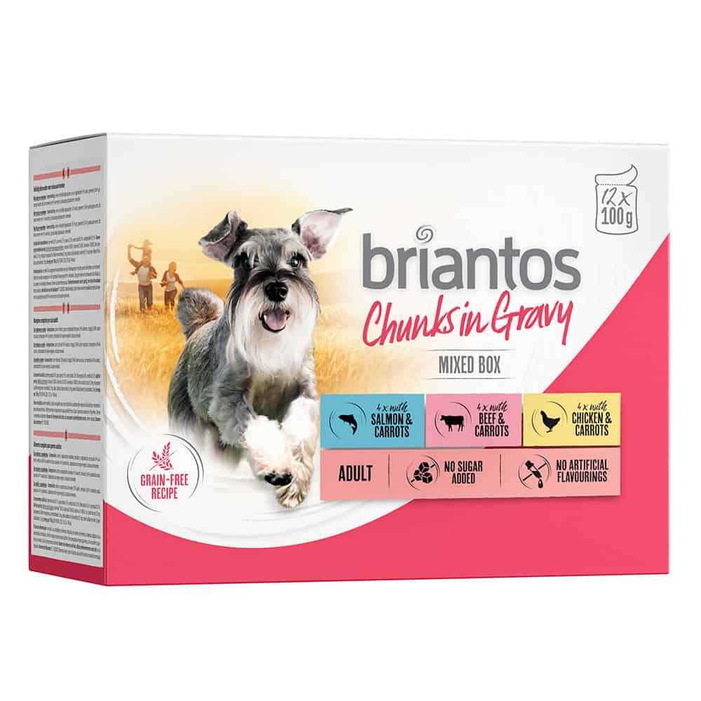 Briantos Chunks in Gravy – Mixed (Kip, Rund & Zalm) – 1,2 kg